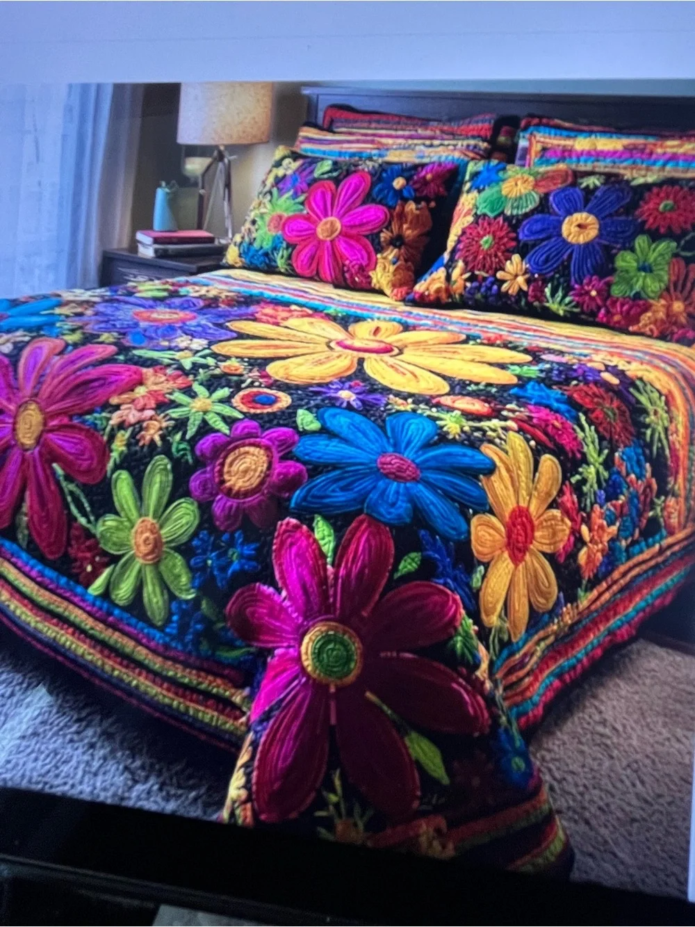 Vibrant Multicolor Floral Comforter - Bright Flowers